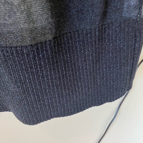 Ann Taylor Loft Women Black Striped Sheer Cardigan size M - Picture 7 of 13